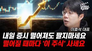 내일 증시 떨어져도 팔지마세요, 떨어질 때마다 '이 주식' 사세요 (이효석 대표)