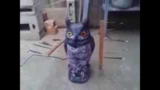 How To SCARE Birds with a Plastic Owl M3