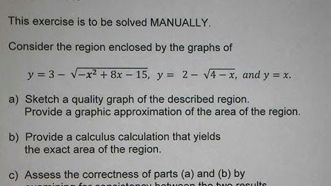 Lesson Ex 41.15 Area of a Region: Graphic Approx & Calculus; Manual Solve