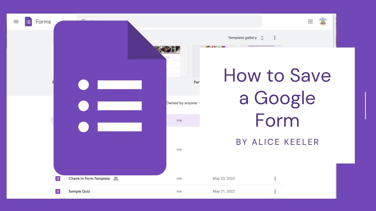 Can you save a Google form as a template?