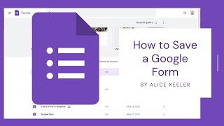 How to Save a Google Form