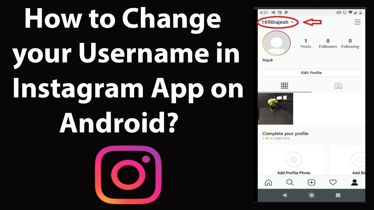 How to Change your Username in Instagram App on Android? - YouTube