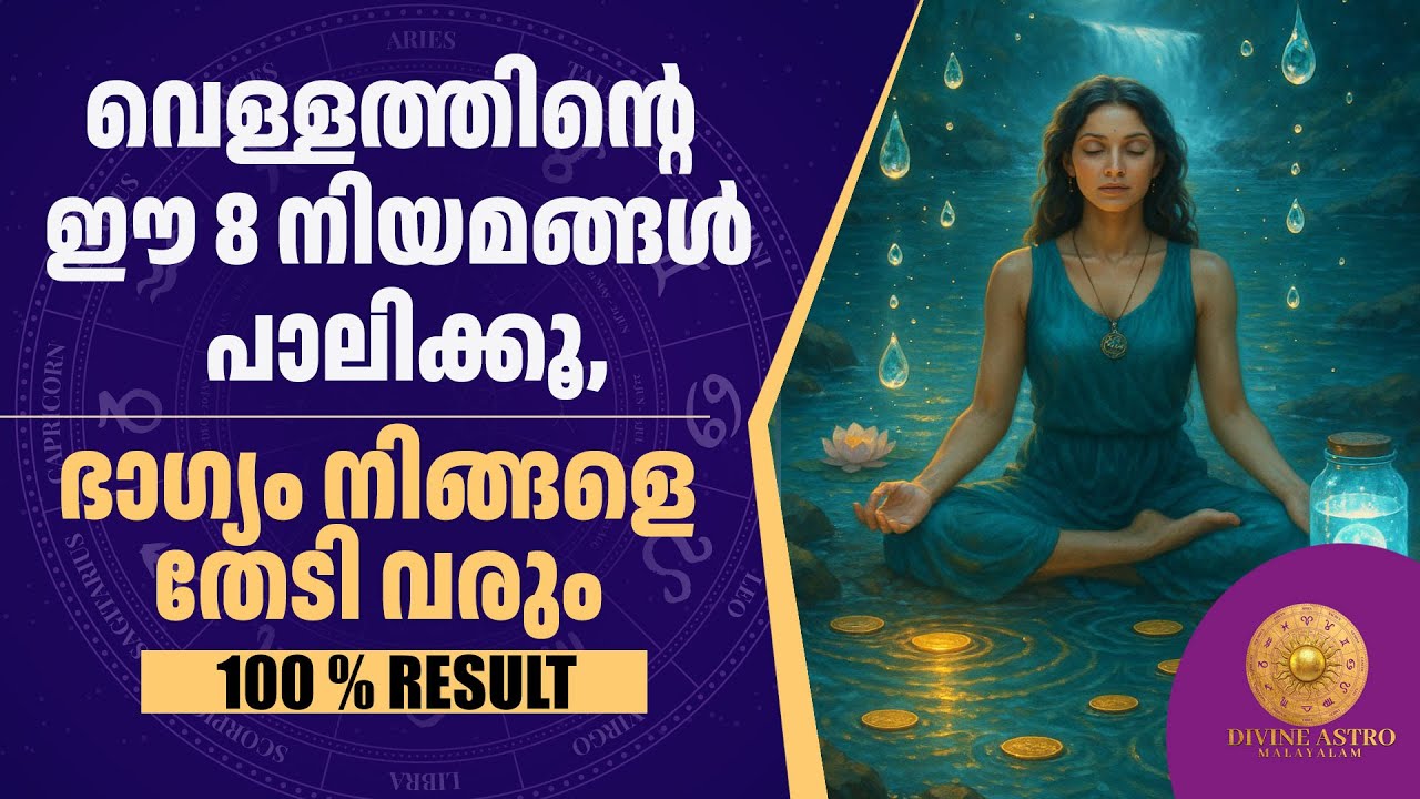 വെള്ളത്തിന്റെ ഈ 8 നിയമങ്ങൾ പാലിക്കൂ, ഭാഗ്യം നിങ്ങളെ തേടി വരും | Water Manifestation