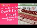 Alex Anderson LIVE: Basket Puzzle Quilt - Class 5 - Quick Flying Geese