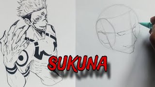 sukuna drawing 😲✍️#jujutsu #jujutsukaisen #anime #manga