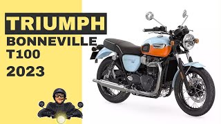 Обзор классического мотоцикла Триумф Бонневиль T100, 2023.
