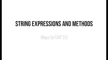 Java String Expressions and Methods