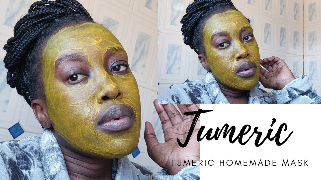 DIY Tumeric Homemade Mask glowing skin honey, plain yogurtSouth
