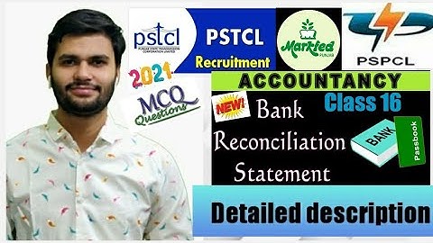 PSTCL, MARKFED,PSPCL Vacancy 2021|Class 16|Accounting Classes|Bank Reconciliation Statements|BRS MCQ