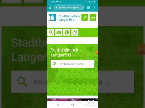 Erklärvideo Login Konto auf Android Smartphone im Online Katalog der Stadtbibliothek Langenfeld