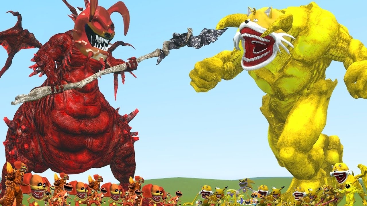 NEW BARON SHIN TAILS TAPES FAMILY VS POPPY PLAYTIME MONSTER DOGDAY DEMON FAMILY In Garry's Mod !!?