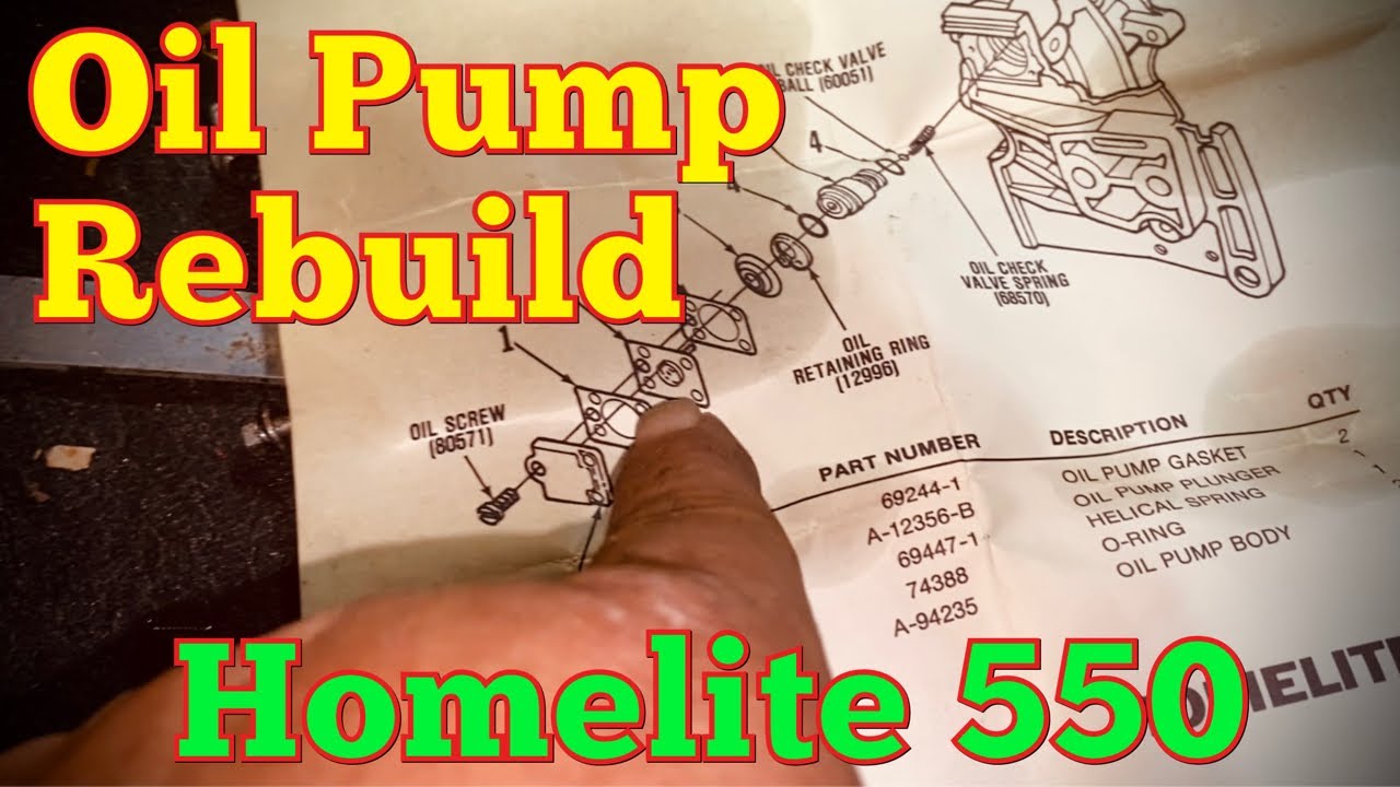 Oil Pump Rebuild! Homelite 550 Chainsaw! Looking At The Transfers