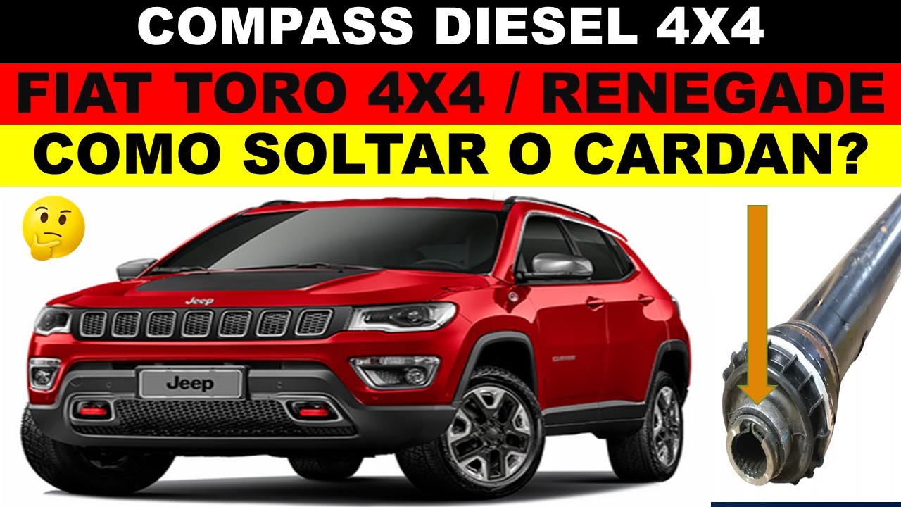 Como retirar o cardan do Jeep Compass diesel 4x4 Toro Renegade Rampage  Commander?