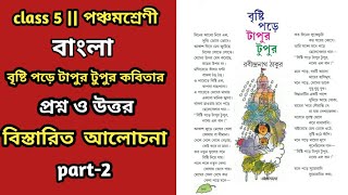 বৃষ্টি পড়ে টাপুর টুপুর কবিতার ...