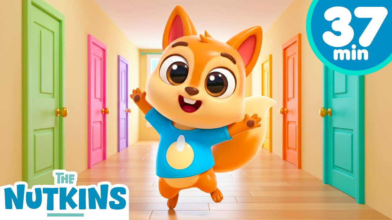 Knock Knock! Who’s at the Door? 🚪+ More | Animal Sounds Song for Kids | The Nutkins