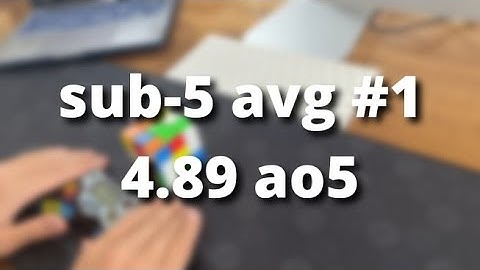 Sub-5 average #1 (4.89 ao5) - Matty Hiroto Inaba from Hawaii