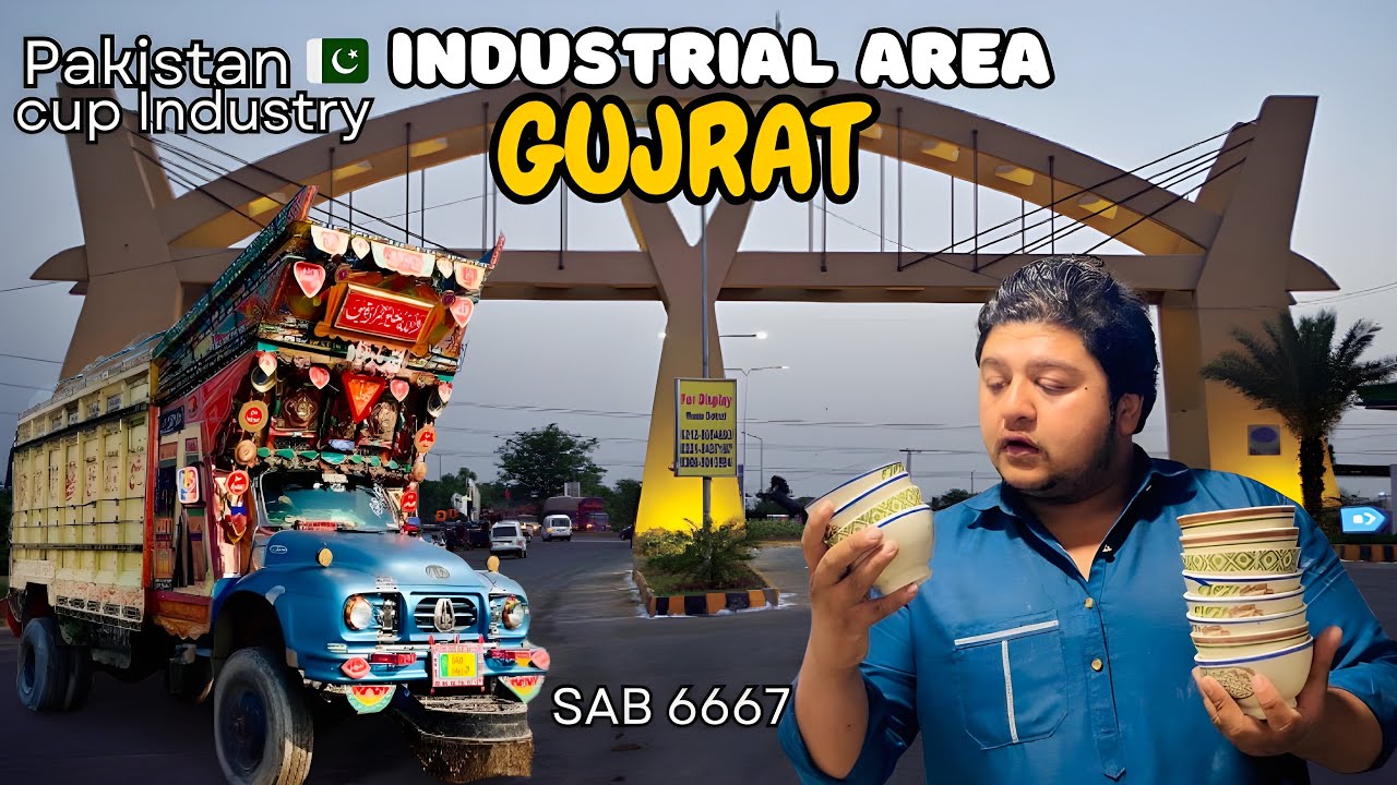 Pakistan Biggest Cup ☕️ Industry | Gujrat Industrial Area 🏭| Sheikhupura Se Glass Load Kia 