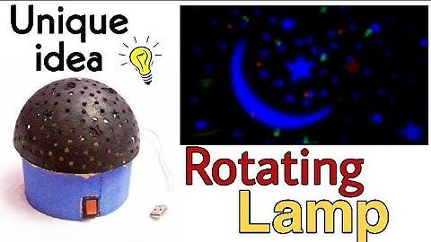 How to make Rotating Lamp | Unique idea Night lamp like sky full of stars...