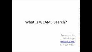 What is Veterans Affairs WEAMS Search?