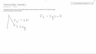 Physics 12 - Pendulum Bobs - Example 1