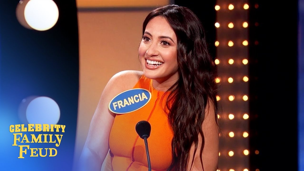 Francia Raisa is so shocked her answer isn't up there! | Celebrity Family Feud