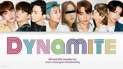 BTS (방탄소년단) - Dynamite - [You as the 8th member karaoke ver.] - (Color Coded Lyrics Eng)