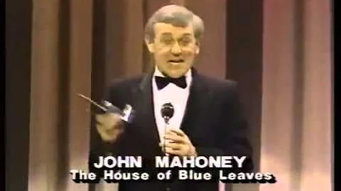 John Mahoney wins 1986 Tony Award for Best Feature...
