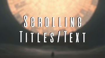 How to create scrolling text/titles Premiere Pro CC 2017 1.2 UPDATED