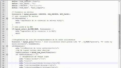 PHP et MySQL Afficher les résultats d