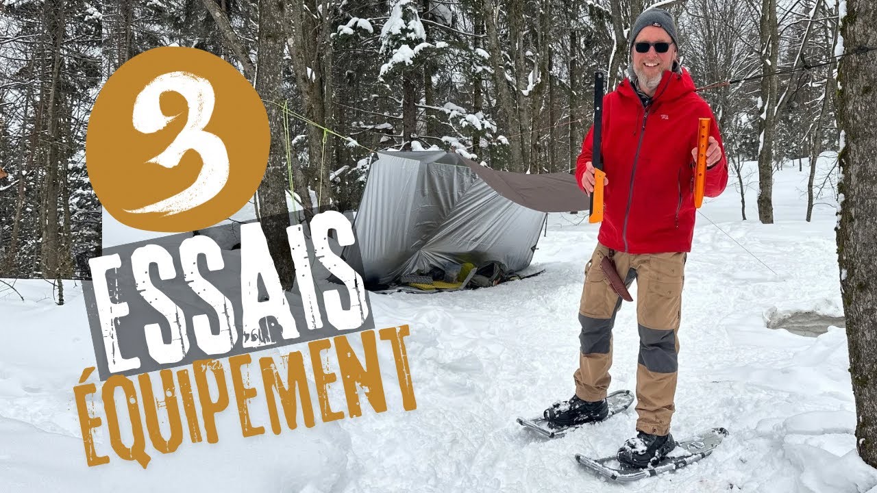 ❄️🌲Sortie hivernale, abri avec BÂCHE et nouvelles pièces d'équipement 🪵