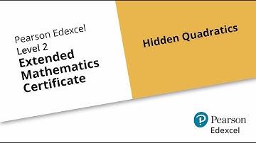 Level 2 Extended Maths Certificate: Topic Paper 10 - Hidden quadratics