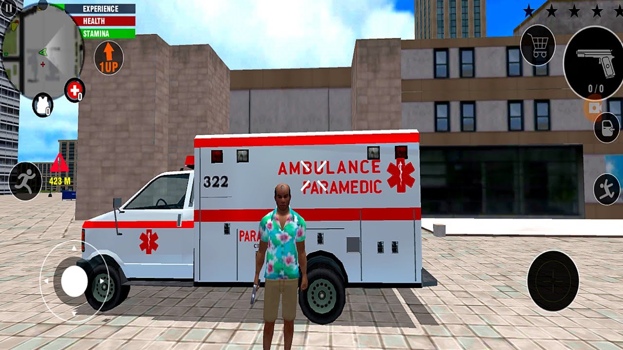 City Crime Simulator 3D 💨 Ambulance paramédicos gángster vice  ➡️ Android Gameplay Tutorial #1