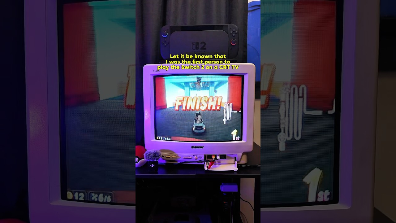 Switch 2 on a CRT TV 