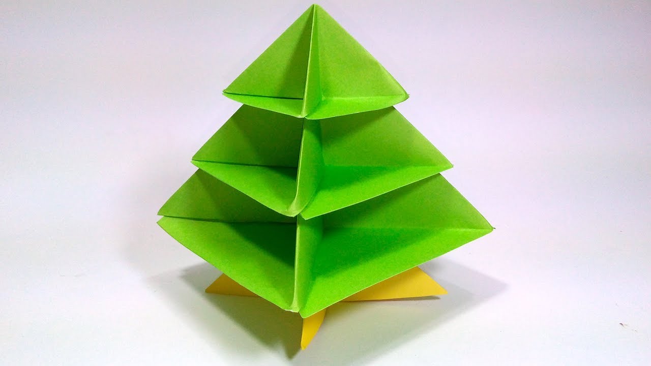 How to Make a 3D Paper Christmas Tree DIY Christmas Ideas - YouTube