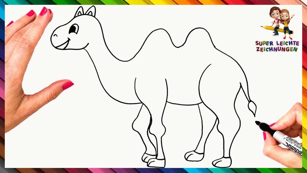 Wie Man Ein Kamel Zeichnet Schritt Für Schritt 🐫 Kamel Zeichnen Leicht ...