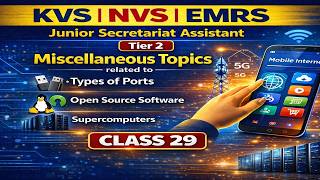 KVS NVS EMRS JSA Tier-2 | Class 30 |Some Important Topics | Descriptive &amp; Objective | PDF Notes