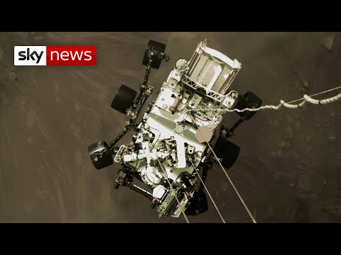 NASA releases video of Perseverance rover’s Mars landing.