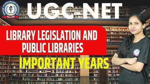 IMPORTANT YEARS | LIBRARY LEGISLATION AND PUBLIC LIBRARIES | UGC-NET | BY NITIKA MAAM