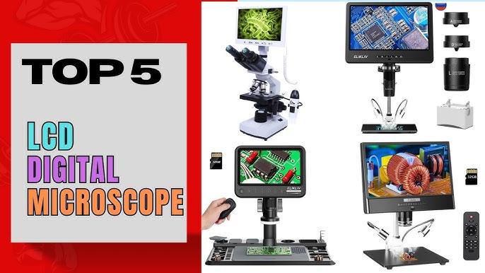 VEVOR Digital Microscope Coin Microscope 10.1 IPS Screen 10-1300X  Magnification