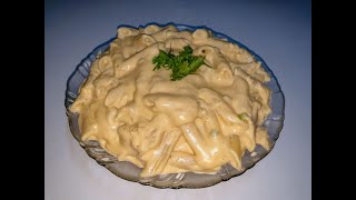 معكرونه بالوايت صوص بدون كريمه 🍚 Pasta with white sauce without cream