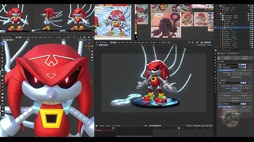 Metallix Knuckles B3D Timelapse by Shnu
