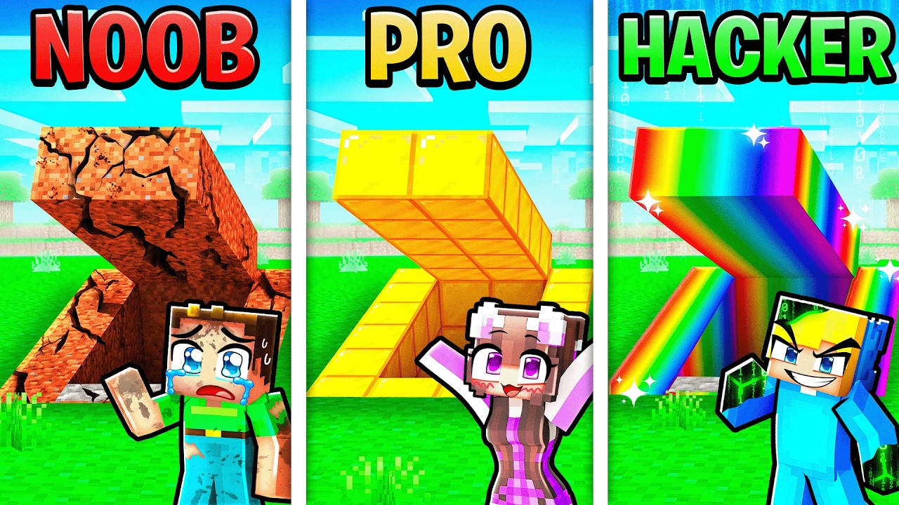 NOOB BUNKER vs. HACKER BUNKER in Minecraft!
