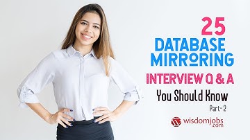 TOP 15 Database Mirroring Interview Questions and Answers 2019 Part-2 | Database Mirroring