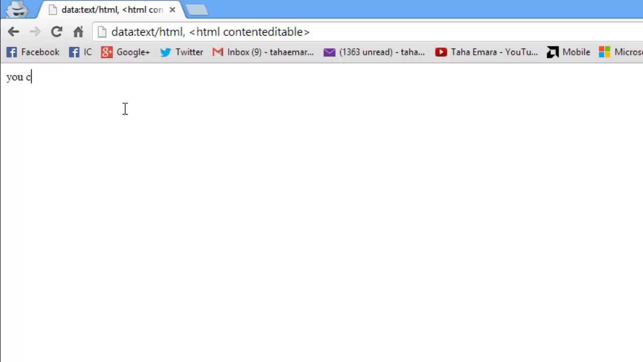 Turn your browser into a quick Notepad - YouTube