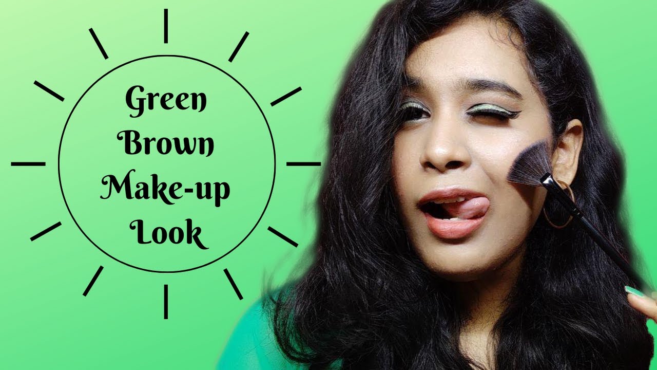 GREENBROWN EYE MAKEUP LOOK (FULL FACE) for all occasions..!! YouTube