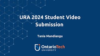 Tania Mandiangu, Undergraduate Research Award Recipient 2024