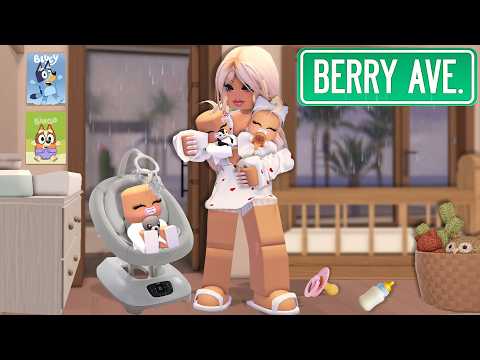 First Day Alone With Newborn Triplets! Cozy Rainy Day Routine With Mom *voiced* Berry Avenue