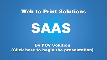 Intro to Web to Print Solutions "SAAS"