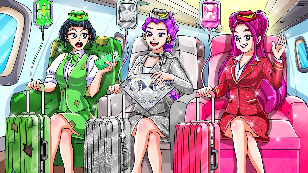 Huntrix no KPop Demon Hunters: Rica vs Pobre vs Giga Rica no Avião | Guerreiras do K-Pop Animação