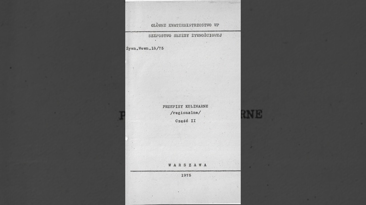 1975 - Wojskowe przepisy kulinarne.